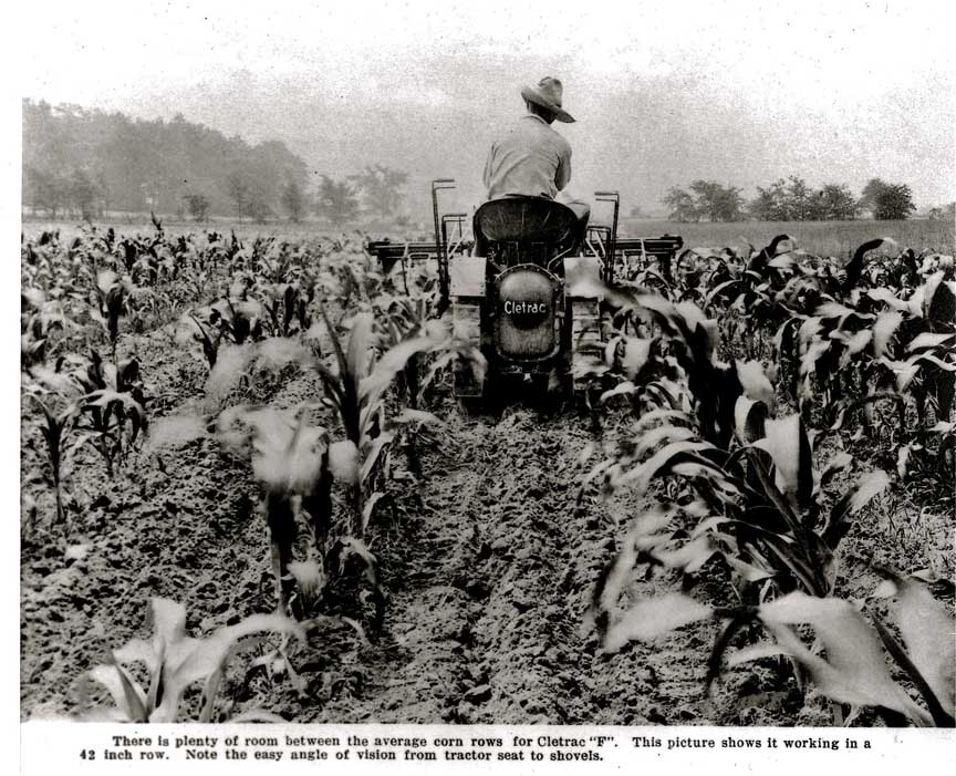 Cletrac F cultivating corn